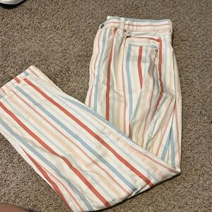 American Eagle Striped Mom Jean